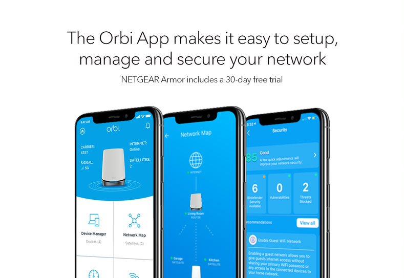 5G WiFi Mesh System, AX4200 (NBK752) Orbi 5G Tri-Band WiFi 6 Mesh System,4.2Gbps, Router + 1 Satellite