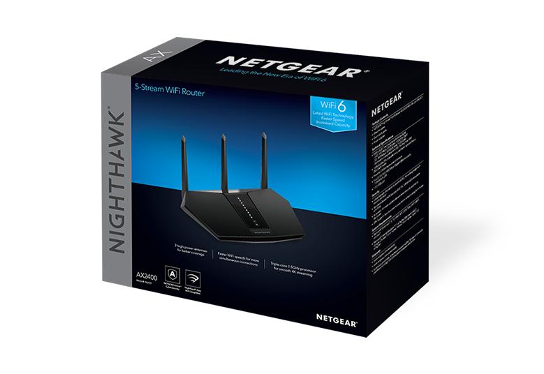 Nighthawk AX2400 WiFi Router (RAX30)  5-Stream Dual-Band WiFi 6 Router, 2.4Gbps