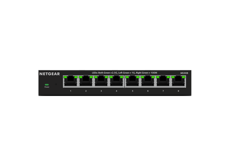 NETGEAR 8-Port 2.5G Multi-Gigabit Ethernet Unmanaged Essentials Switch (MS308)
