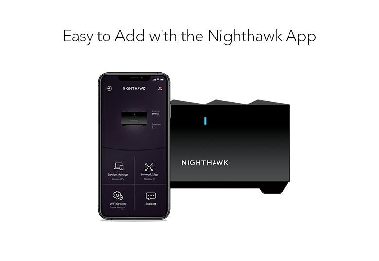 Nighthawk Dual-Band WiFi 6 Mesh Add-on Satellite - Dual-band AX3000 Add-On Satellite (MS70)