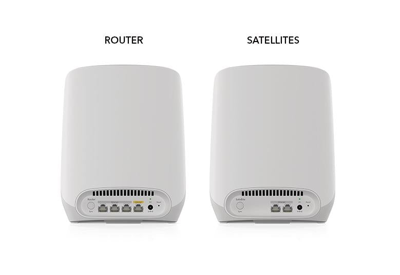 AX5400 WiFi Mesh System (RBK763S) Orbi Tri-band WiFi 6 Mesh System,5.4Gbps,Router + 2 Satellite