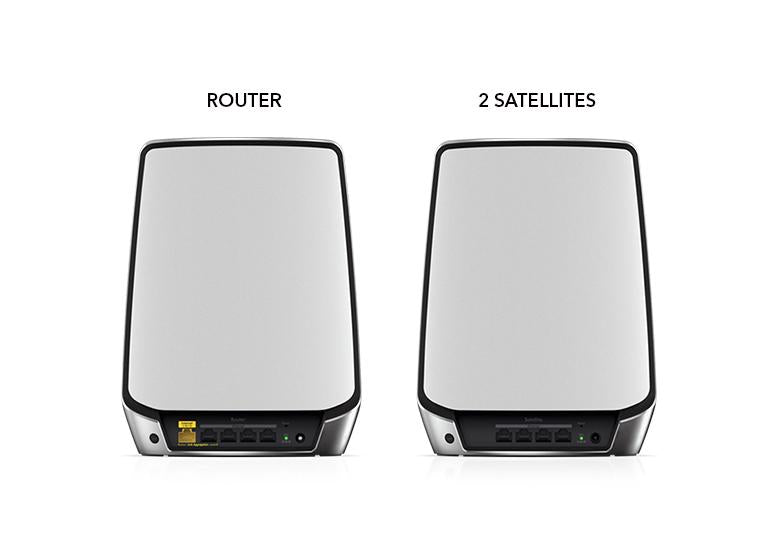 AX6000 WiFi Mesh System (RBK853) Orbi 850 Series Tri-band WiFi 6 Mesh System, 6Gbps, Router + 2 Satellite