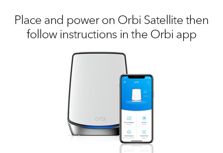 Orbi AX6000 WiFi Satellite (RBS850) 850 Series Tri-band WiFi 6 Mesh Add-on Satellite, 6Gbps