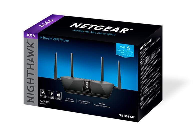 Nighthawk® 6-Stream雙頻WiFi 6 路由器 (RAX50)