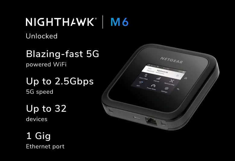 Nighthawk M6 5G WiFi 6 流動WiFi(熱點)路由器 (MR6150)