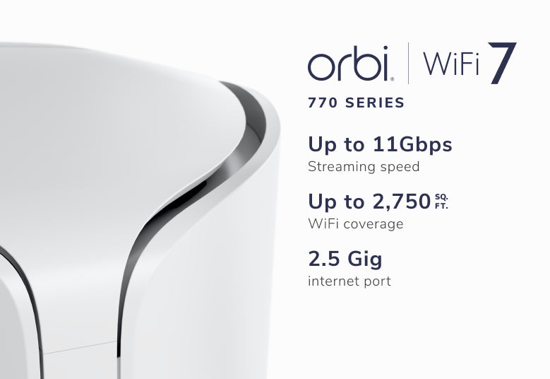 Orbi 770 Series Tri-Band WiFi 7 Mesh Add-on Satellite