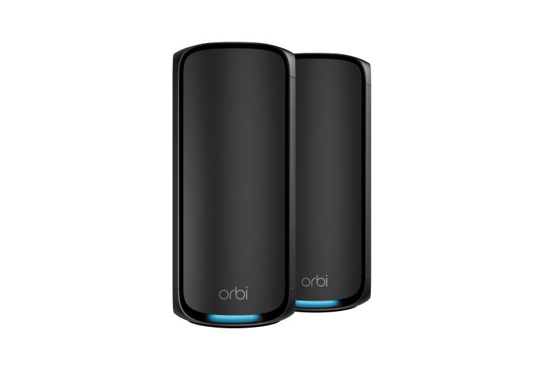 Orbi 970系列四頻WiFi 7 Mesh系統, 黑色版，2件裝 (RBE972SB)