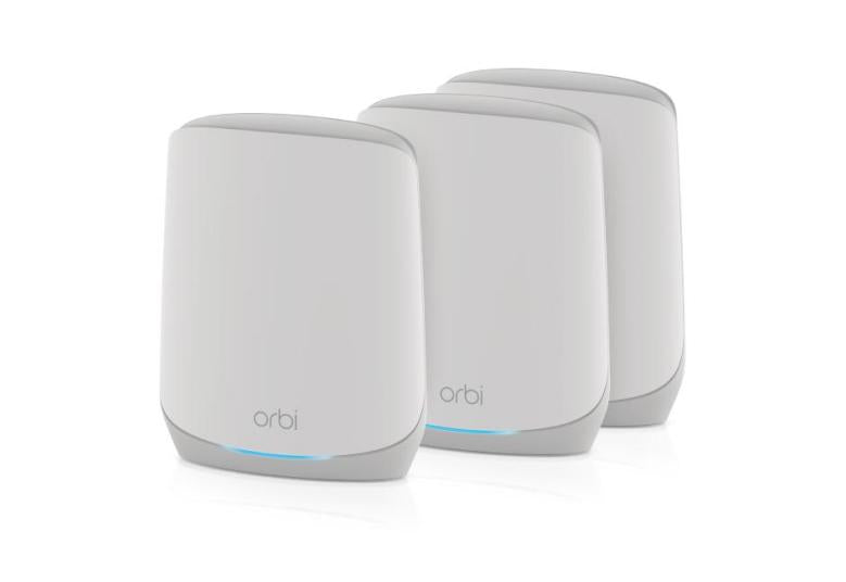 AX5400 WiFi Mesh System (RBK763S) Orbi Tri-band WiFi 6 Mesh System,5.4Gbps,Router + 2 Satellite