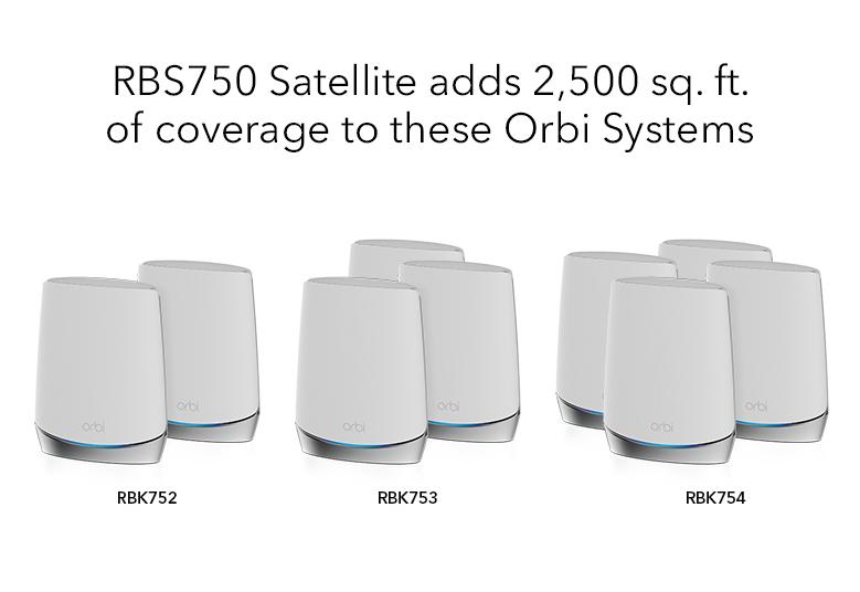 Orbi 750系列三頻WiFi 6附加衛星機 (RBS750)